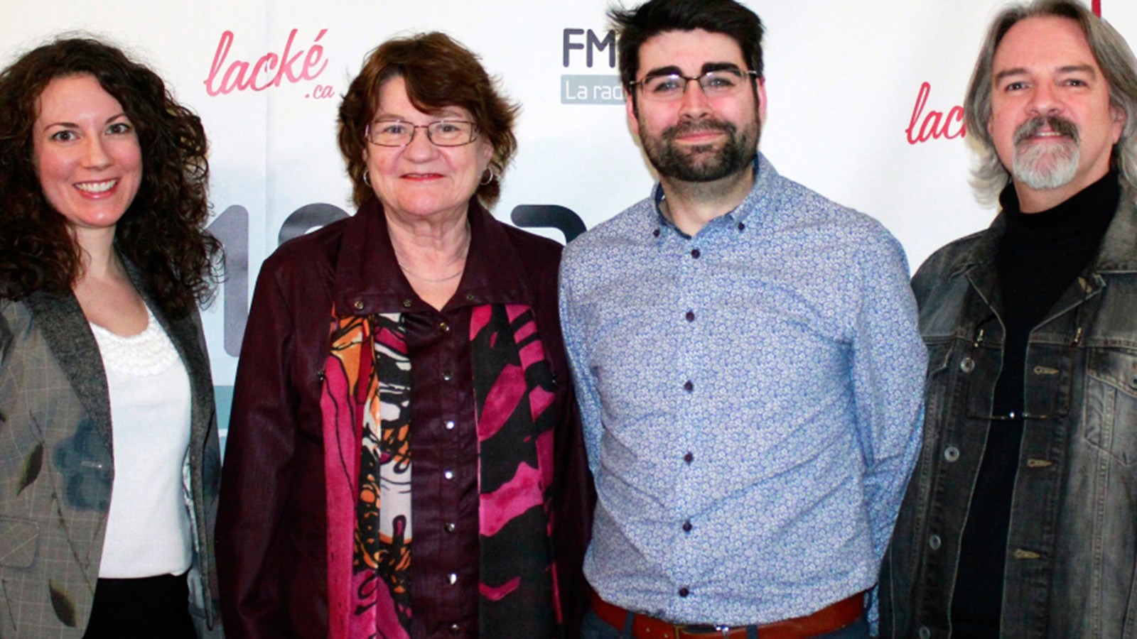 Sabrina Brochu, agente de développement à Culture Montérégie, Thérèse David, formatrice, conférencière, consultante et chargée de cours dans le domaine des communications, Samuel Gendron Mallet, agent de communication à Culture Montérégie, Allen Vallières, Les productions du garde-robe
