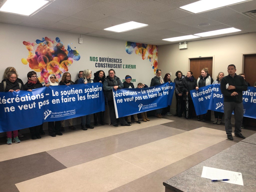 Le Syndicat du personnel de soutien scolaire demande l'appui des commissaires