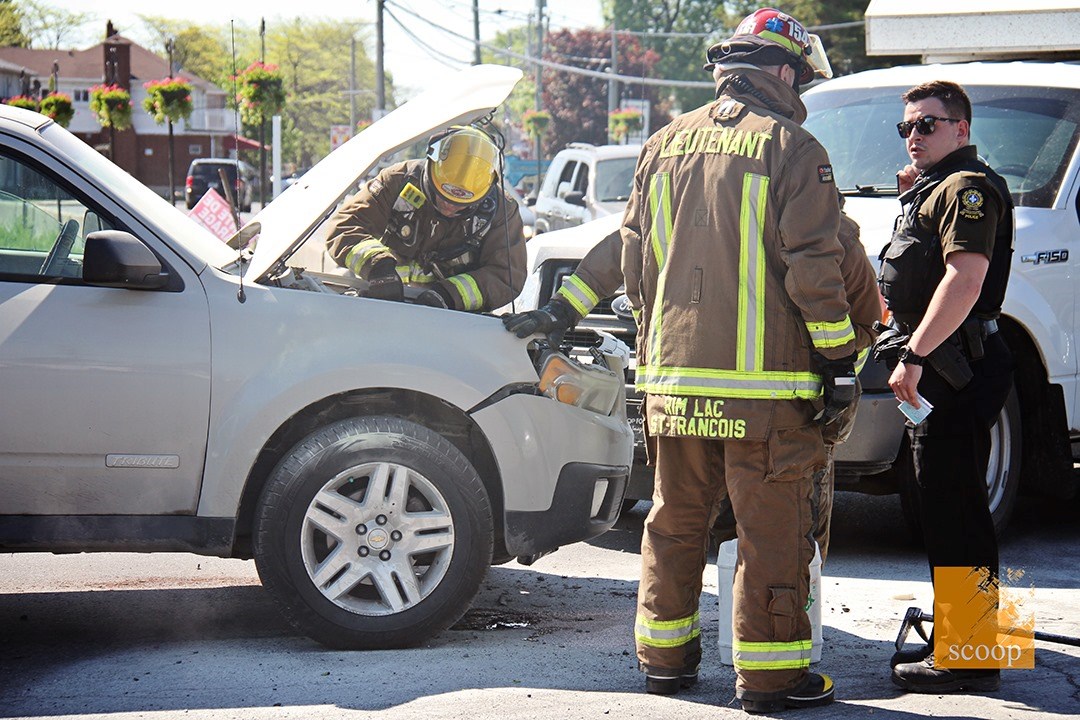 Accident impliquant trois véhicules à Coteau-du-Lac
