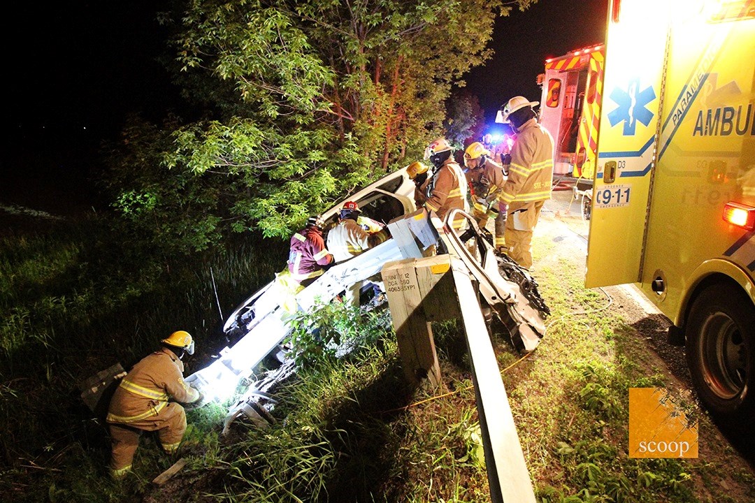 Violente sortie de route à Sainte-Justine-de-Newton