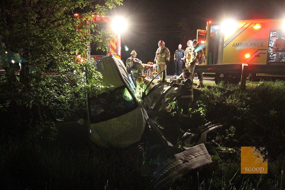 Violente sortie de route à Sainte-Justine-de-Newton