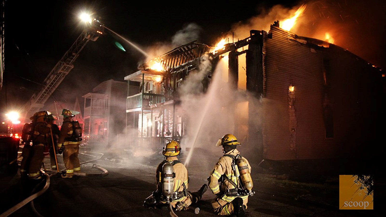 Une locataire du six logements qui a été la proie des flammes a été transportée au centre hospitalier