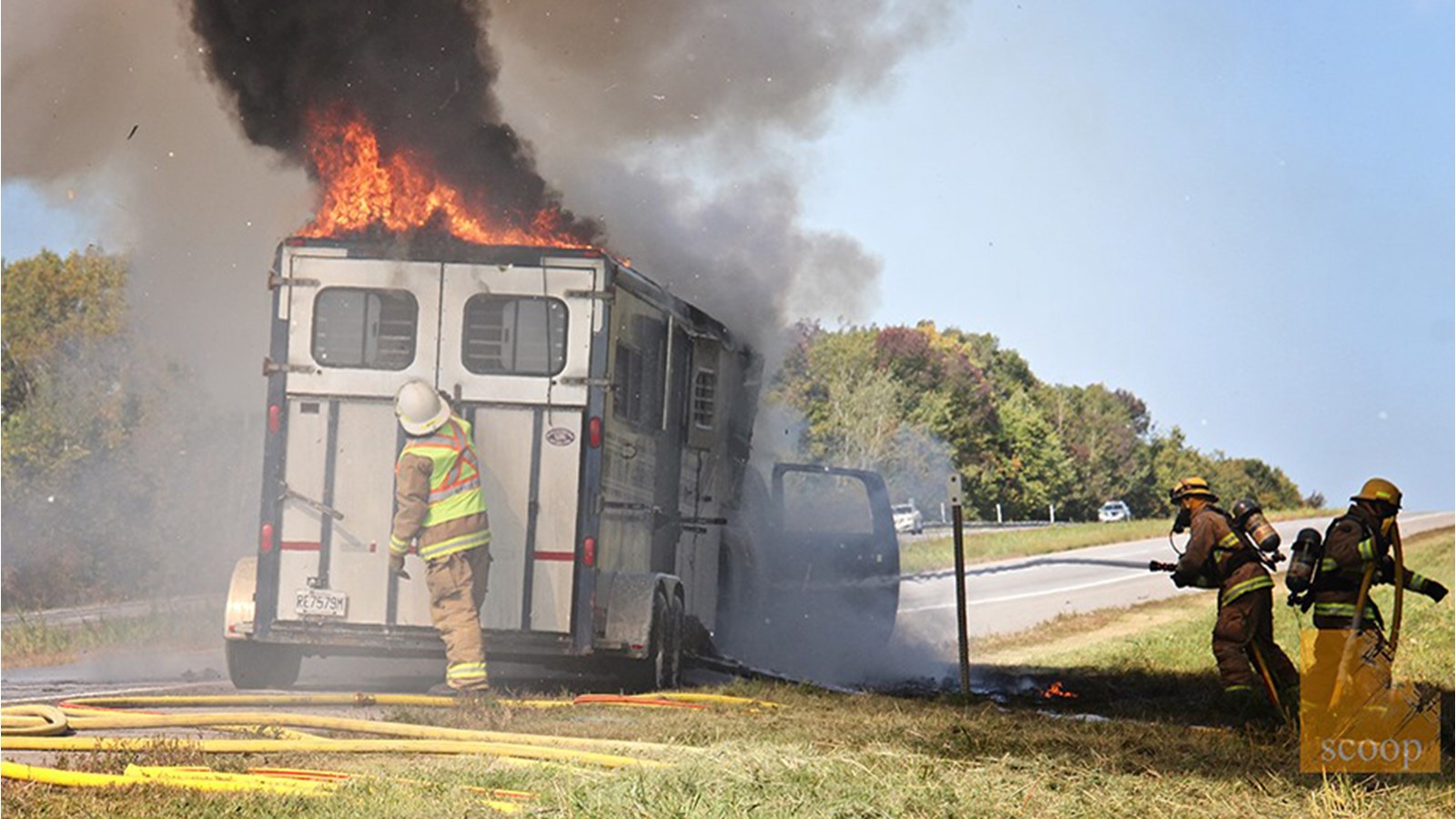 Des chevaux sauvés in extremis sur l’autoroute 40 à Vaudreuil-Dorion