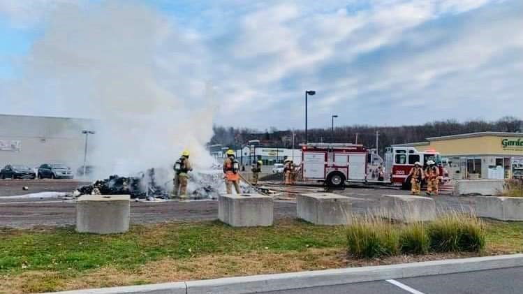 Incendie dans un camion de poubelle à L'Île-Perrot