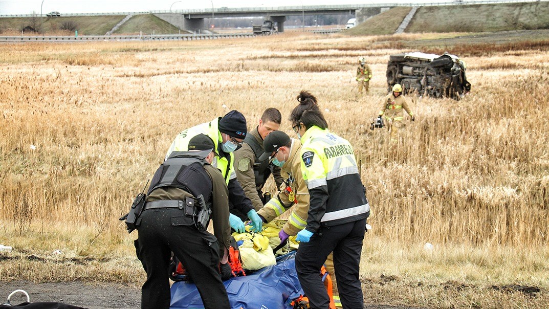 Poursuite policière à Les Cèdres: le suspect est toujours hospitalisé