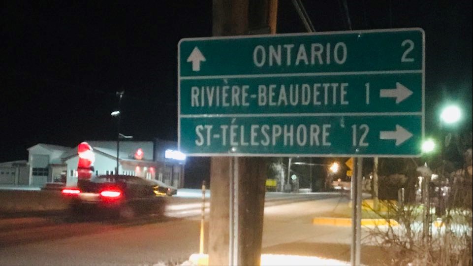 Une bourde du MTQ inverse Rivière-Beaudette et l'Ontario