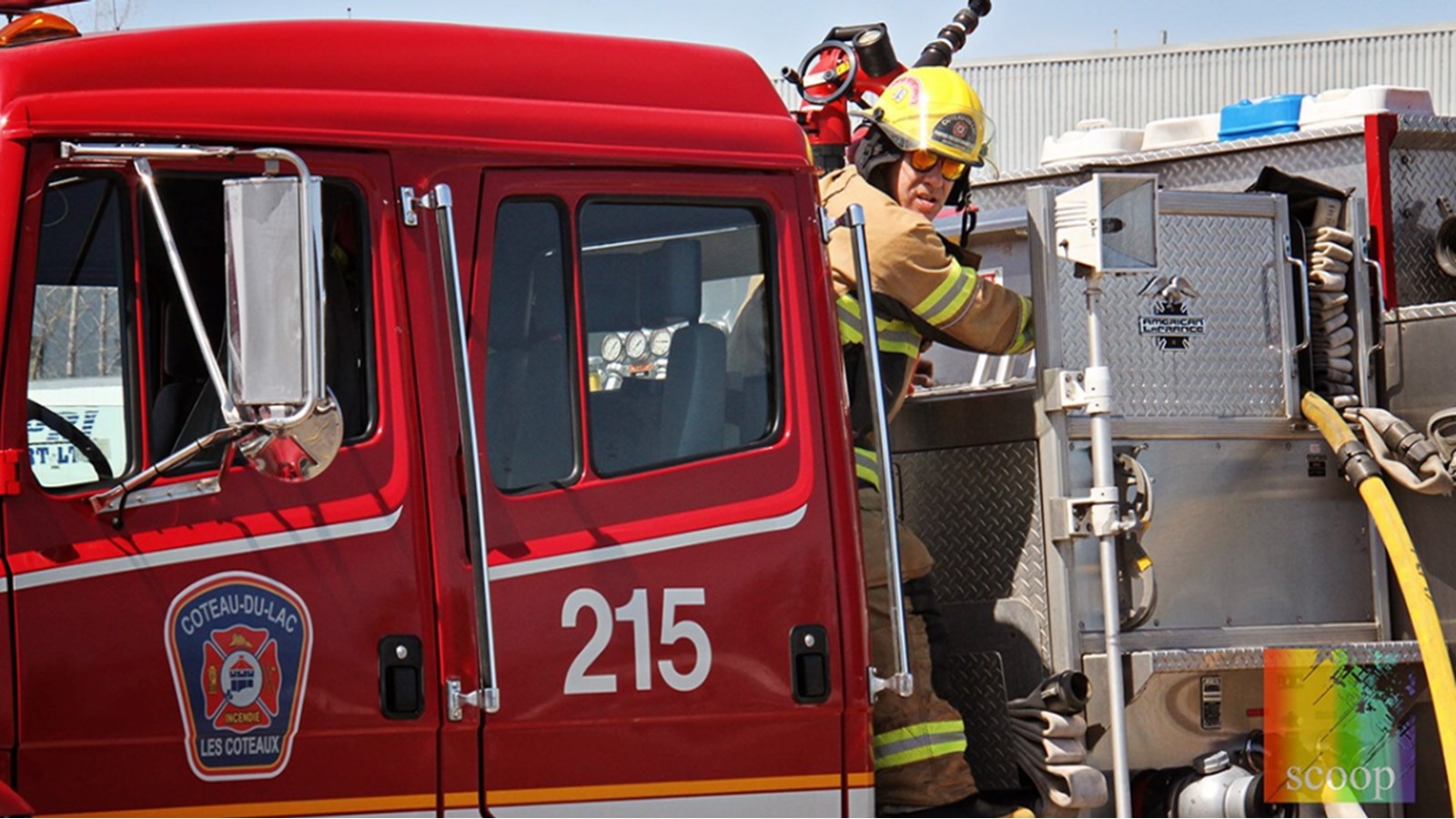 Incendie dans un conteneur adjacent à la Brasserie du Bois Blanc à Coteau-du-Lac