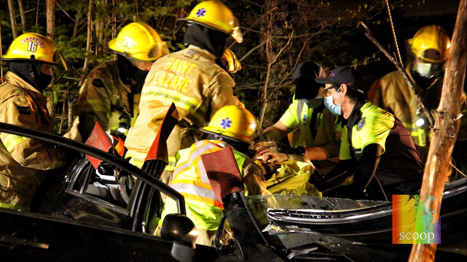 Un septuagénaire au coeur d’une violente sortie de route hier soir à Saint-Lazare
