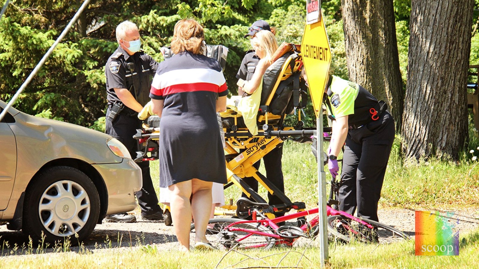 Collision entre une cycliste et une automobile à Pincourt