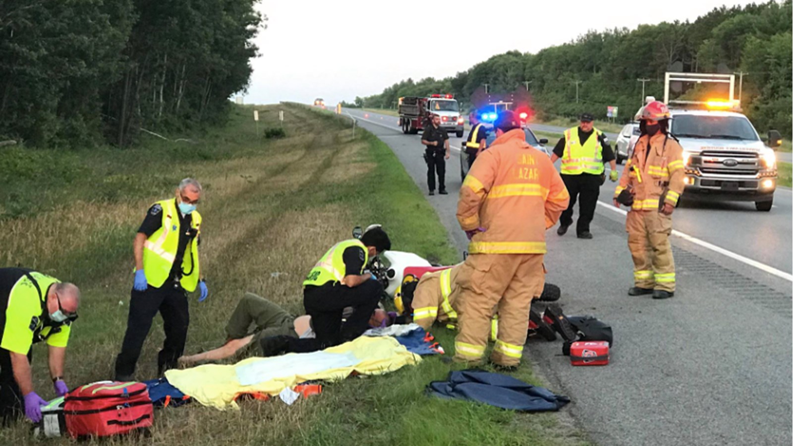 Un motocycliste blessé dans une embardée sur l'autoroute 40