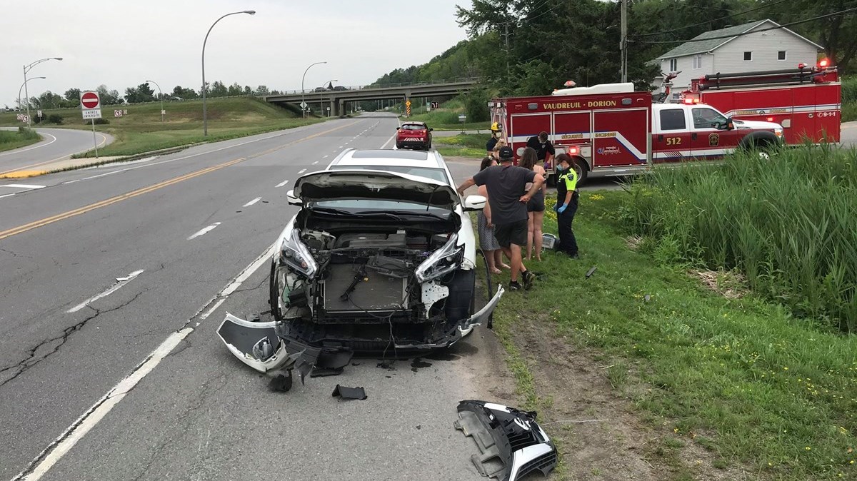 Deux blessées mineures à la suite d'un accident à Vaudreuil-Dorion