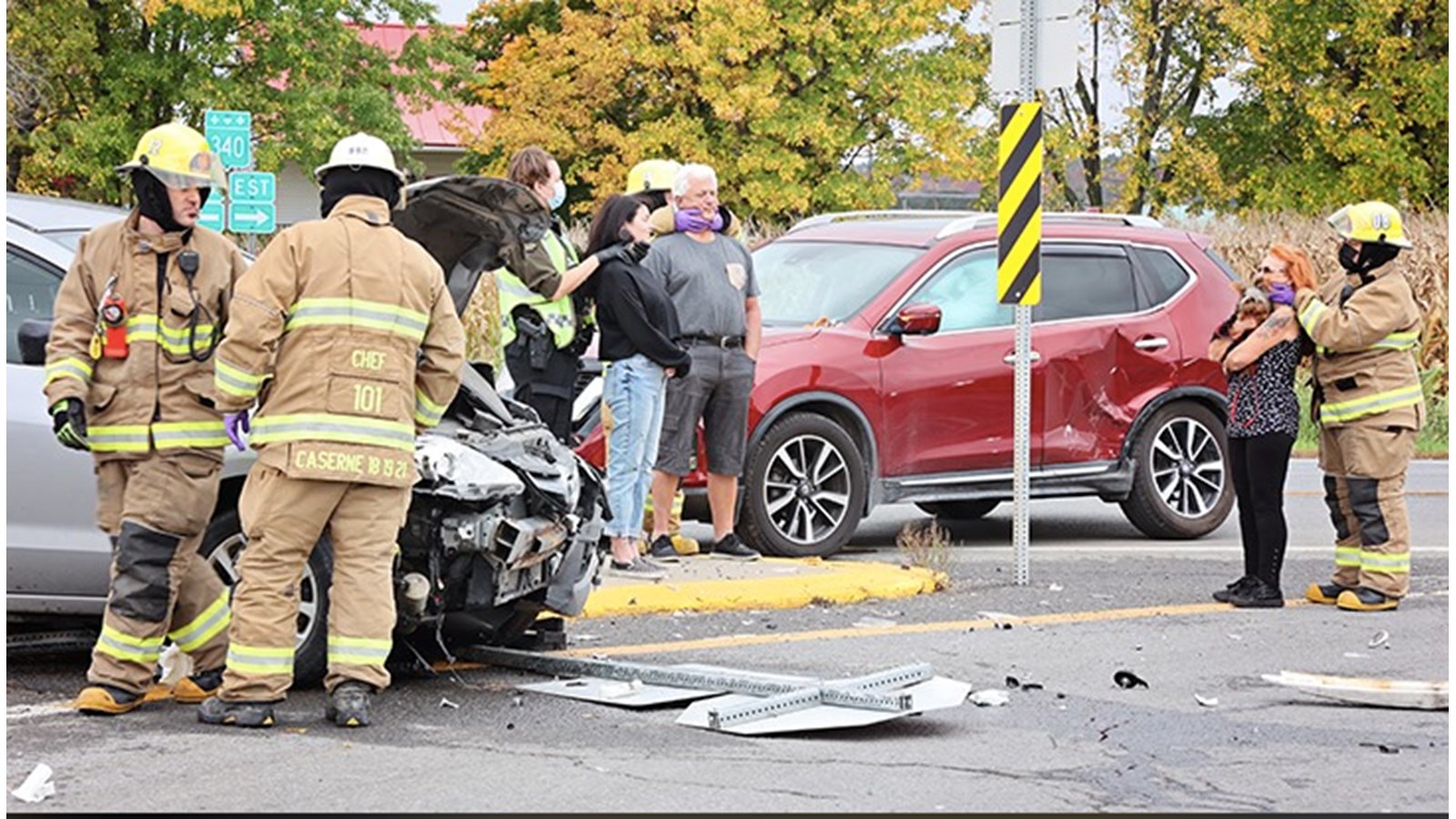 Pas de blessés dans une collision matérielle à Saint-Clet
