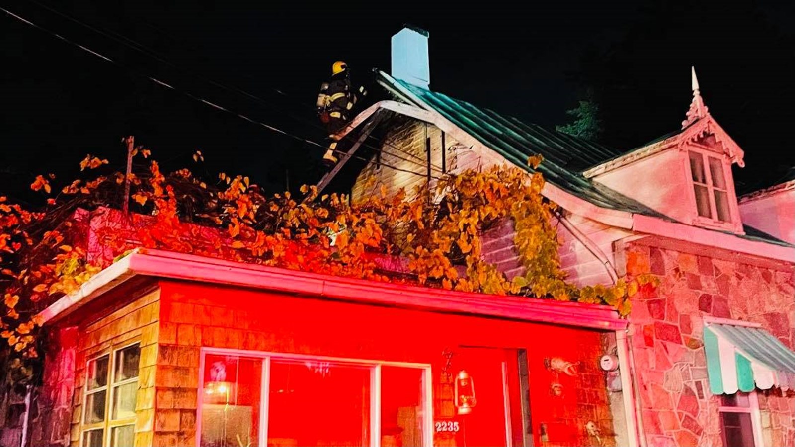 Feu de cheminée dans une résidence du boulevard Perrot hier soir