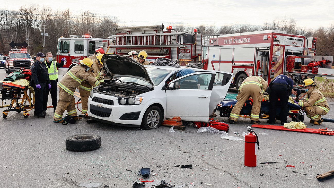Une collision entre trois véhicules fait trois blessés sur la route 201 à Rigaud