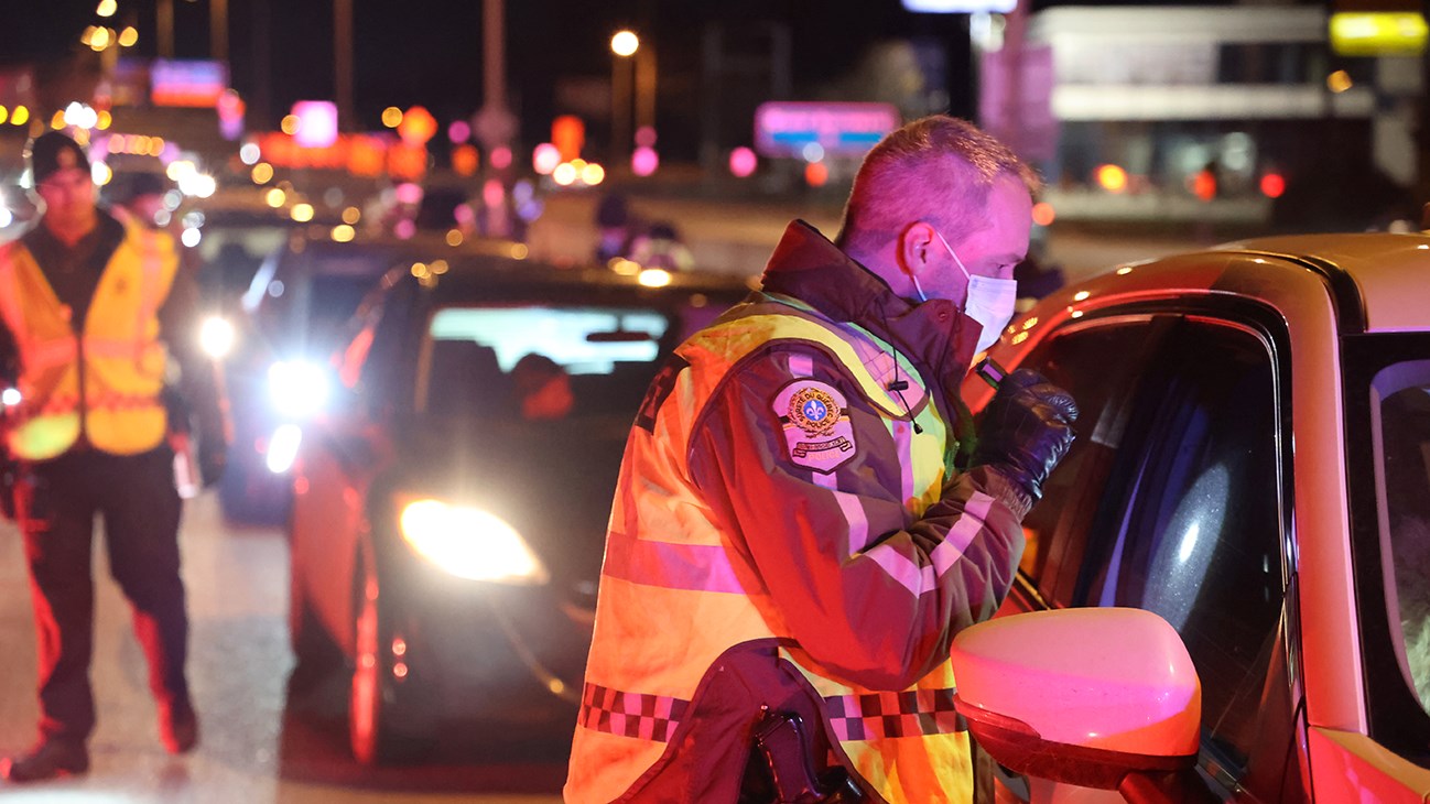 Un barrage routier avait lieu cette nuit sur l’autoroute 20