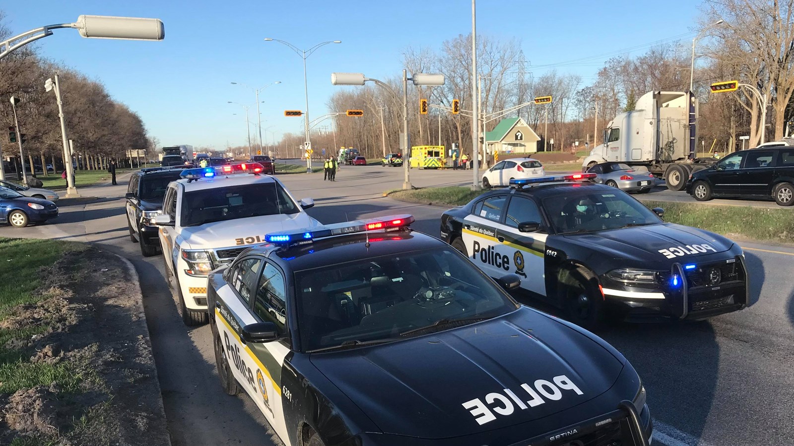 Accident sur l'autoroute 20 Ouest à L'Île-Perrot
