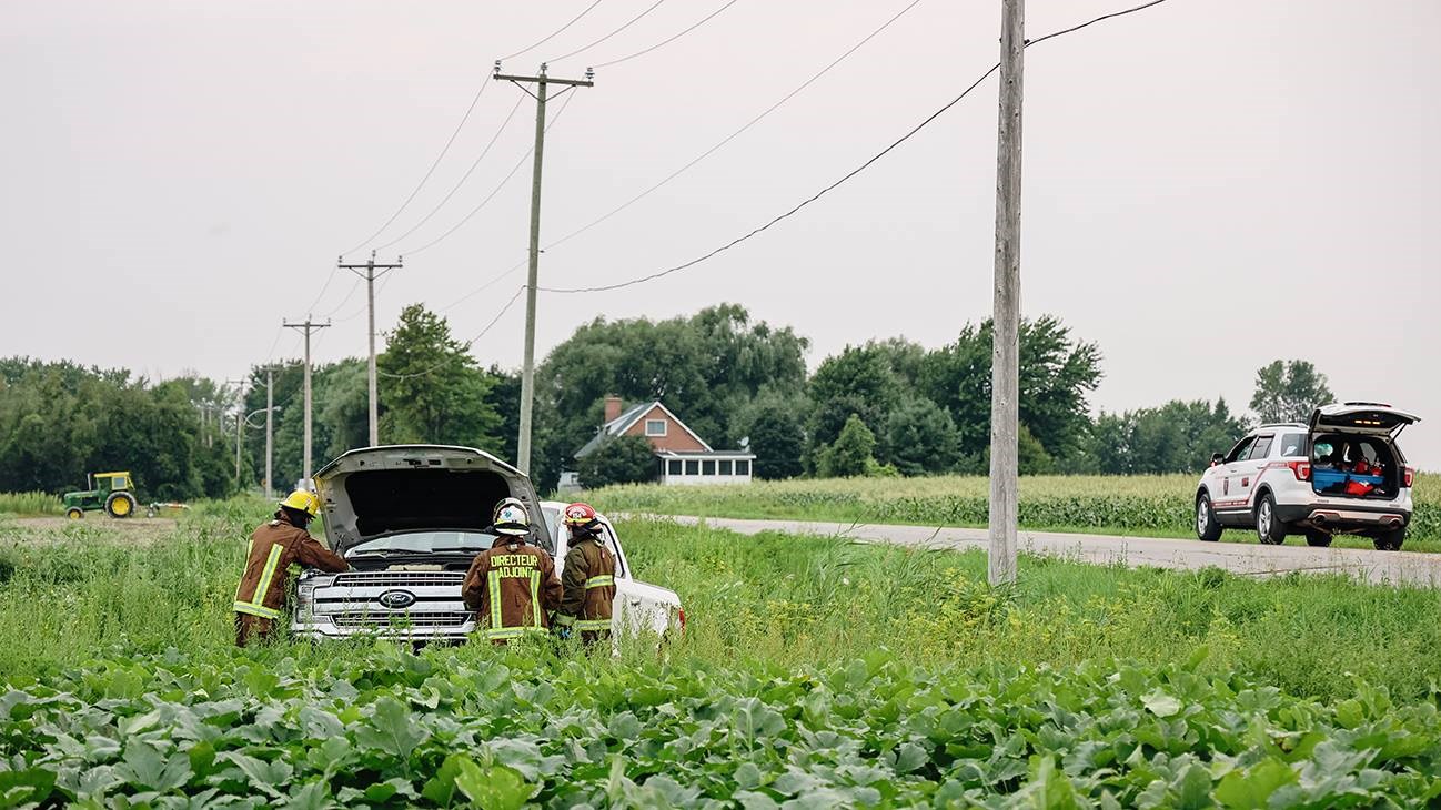 Sortie de route à Saint-Zotique