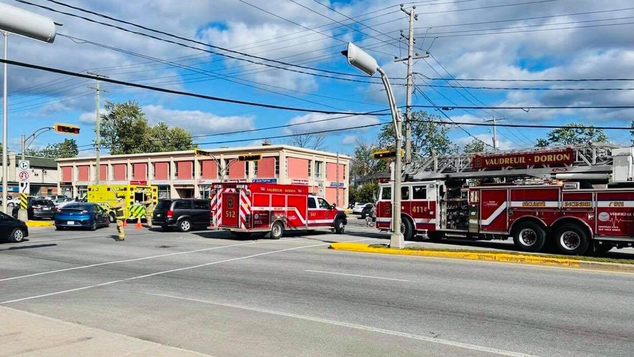 Collision avec blessé à Vaudreuil-Dorion