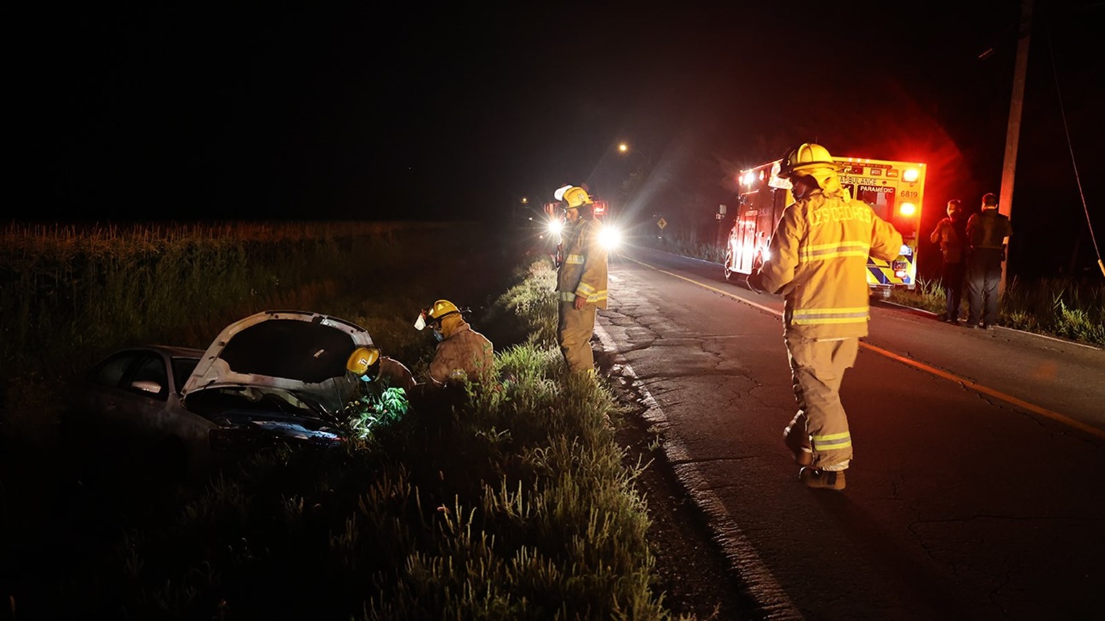 Le premier accident est survenu sur le Chemin Saint-Dominique, près de la Montée Chénier à Les Cèdres