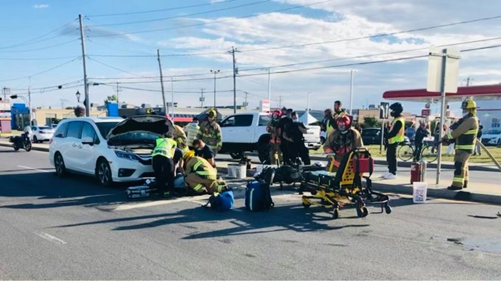 Blessures importantes pour une motocycliste à la suite d'un accident