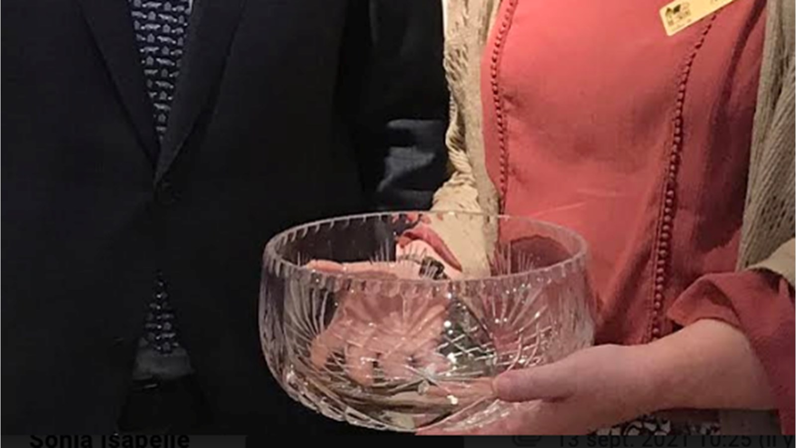 Mme Isabelle a mis la main sur le Prix cristal Mary Pratt