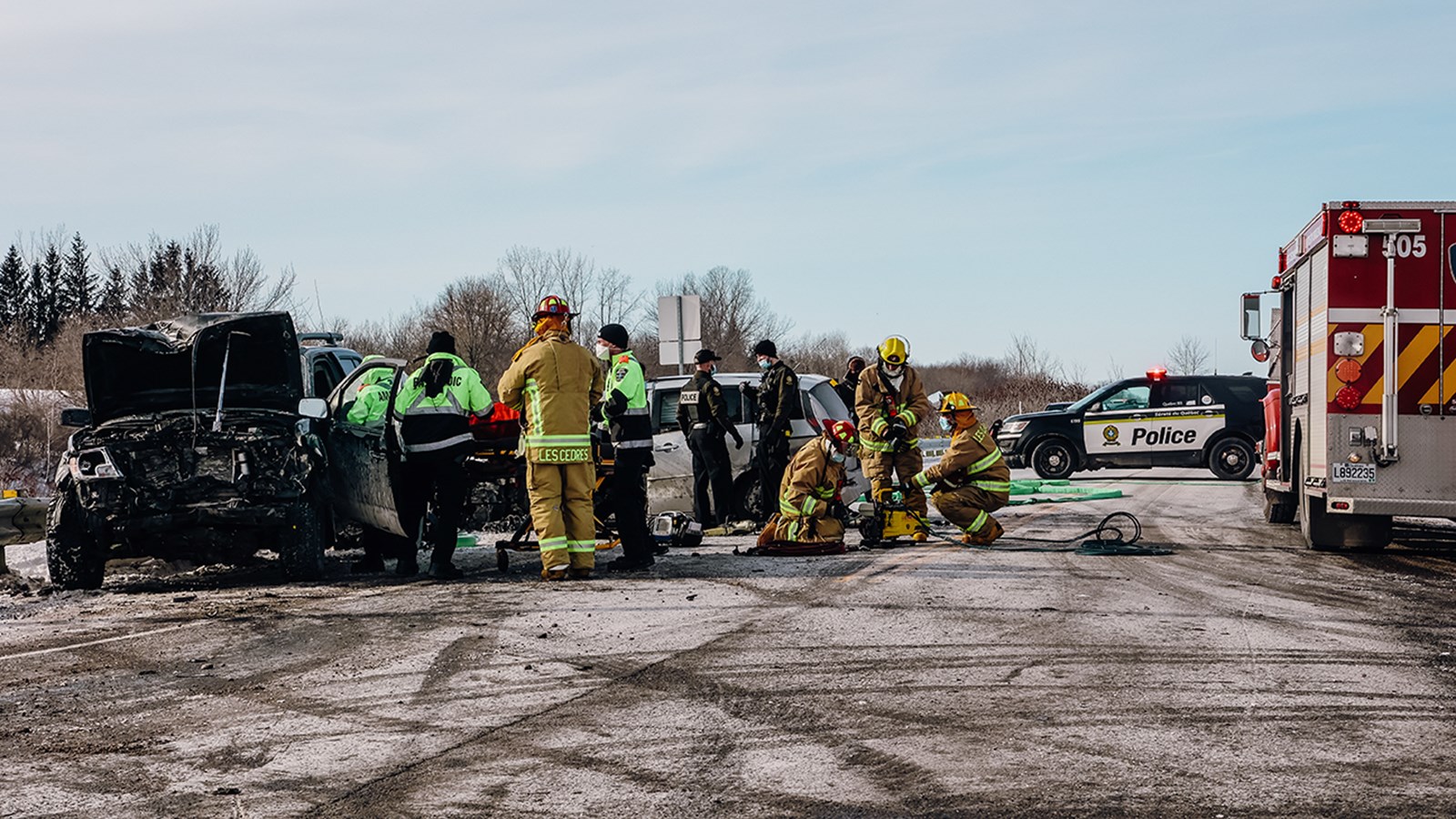 Accident mortel à Les Cèdres cet avant-midi 