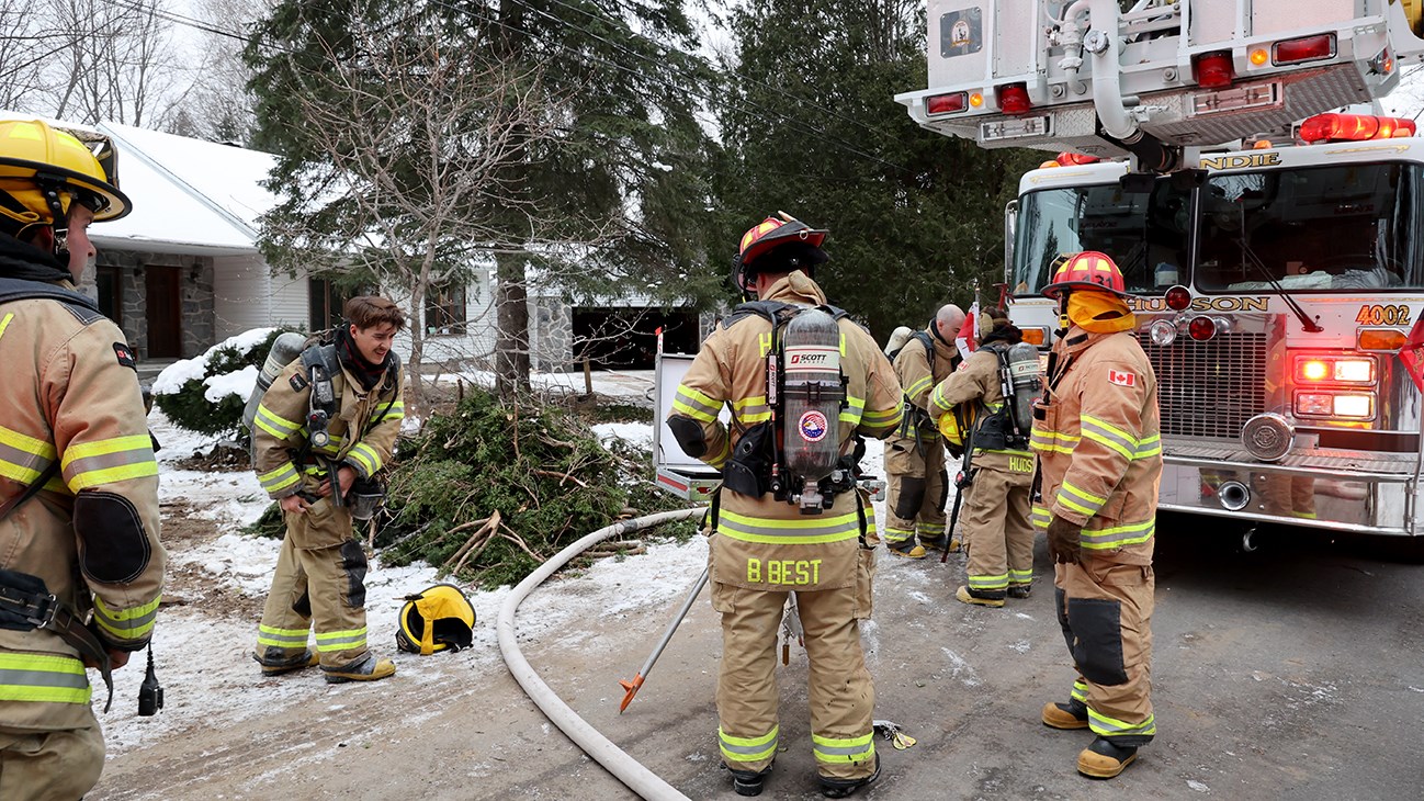 Incendie de cheminée à Hudson