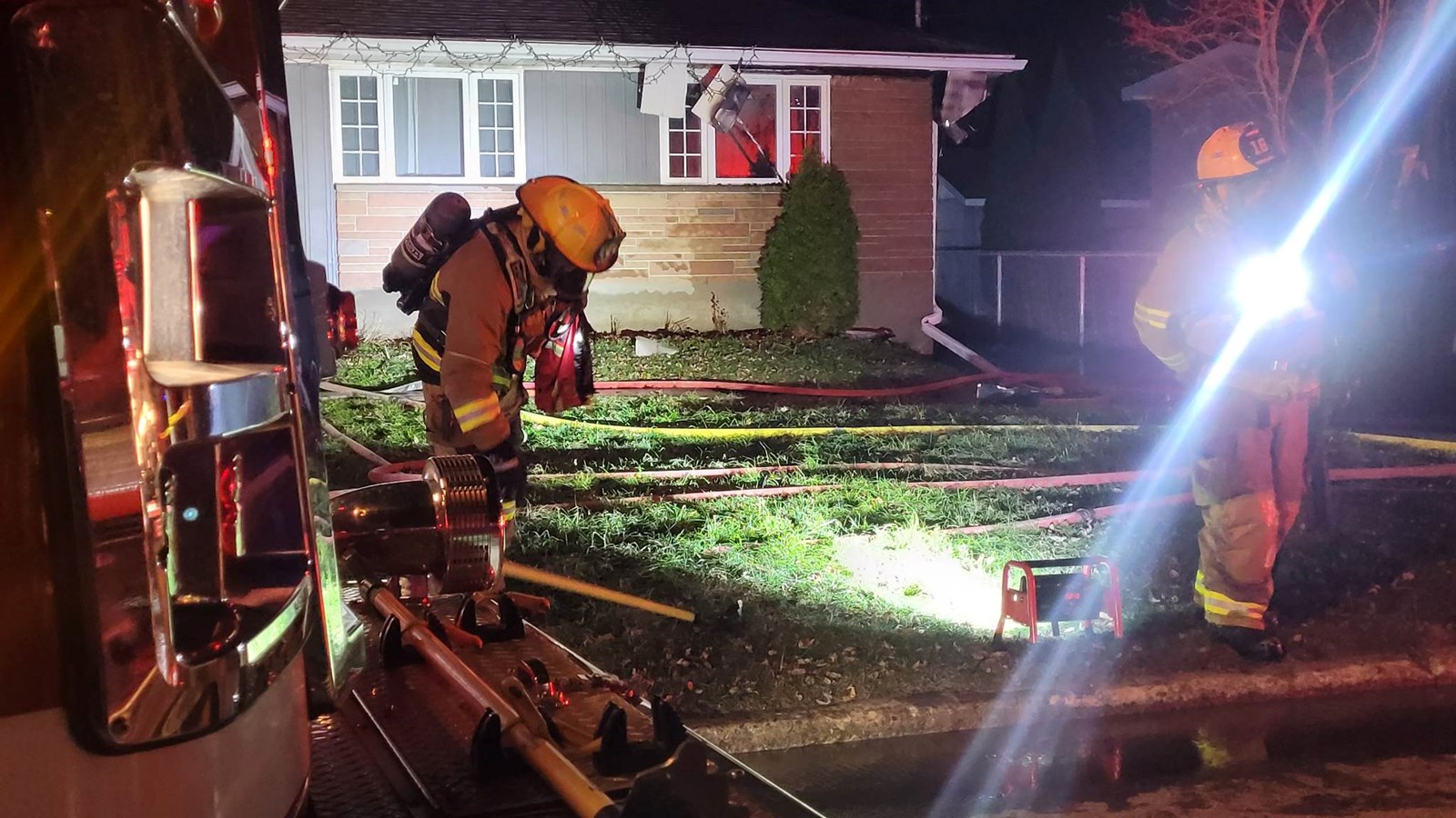 Les pompiers interviennent dans une résidence de la rue Duffy à Vaudreuil-Dorion 