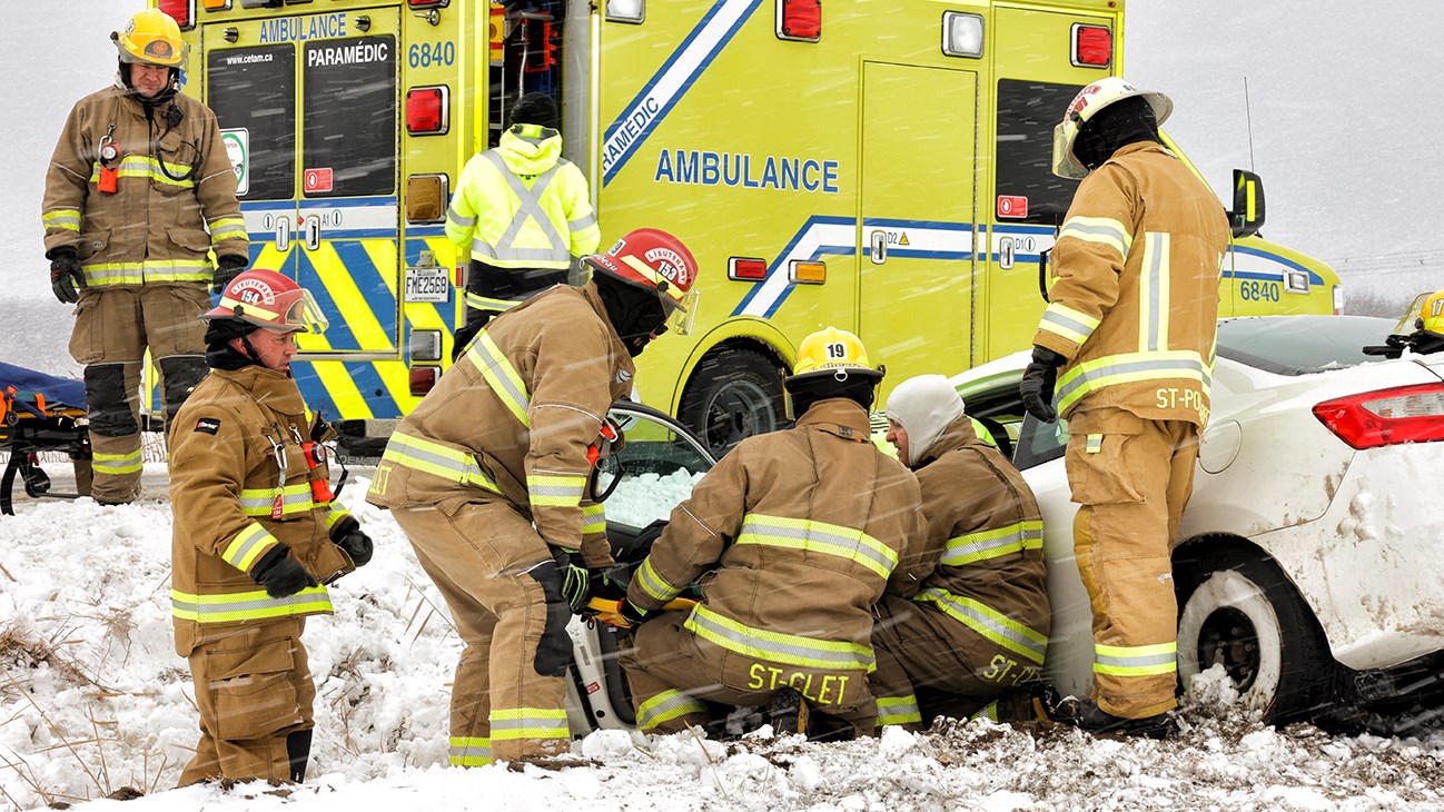 Dérapage sur la route Cité-des-Jeunes à Saint-Clet