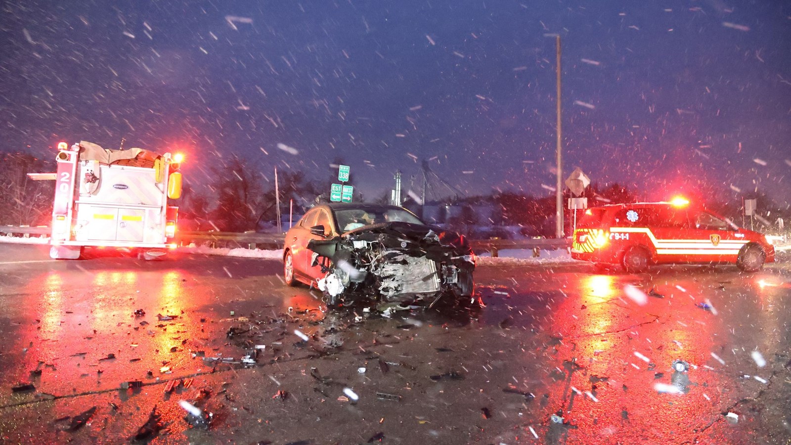 Un pompier en route vers une intervention est victime d'un accident de la route