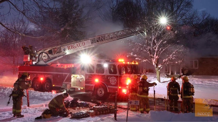 Le feu ravage une résidence unifamiliale à Rigaud