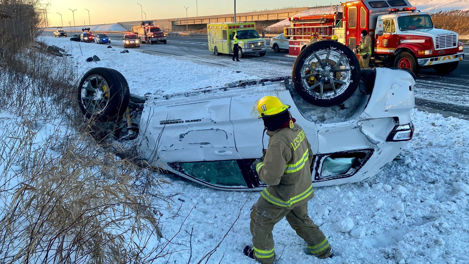 Fort heureusement, les deux poursuites de ce matin ne se sont pas terminées comme celle du 18 janvier dernier sur l'autoroute 20