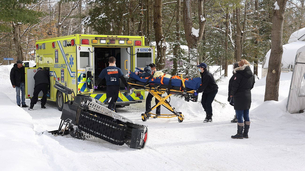 Un motoneigiste perd le contrôle cet après-midi à Rigaud