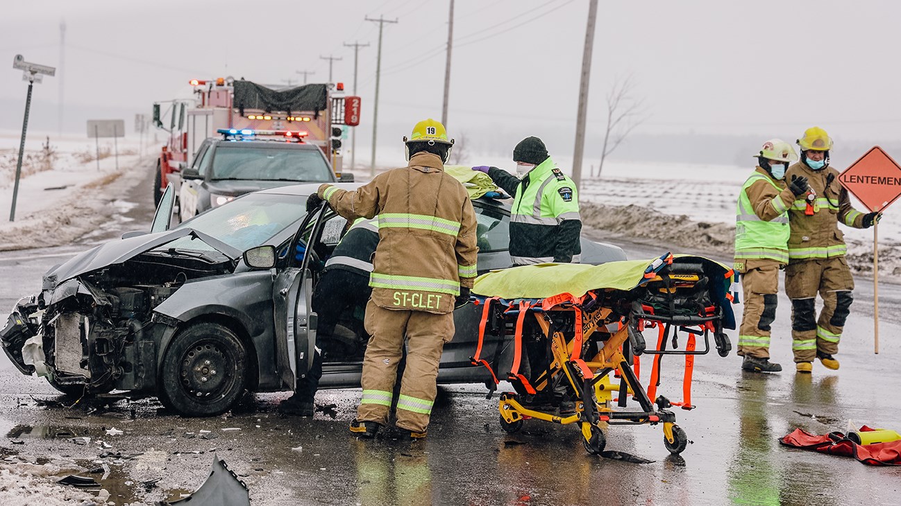 Accident à Saint-Clet entre deux véhicules