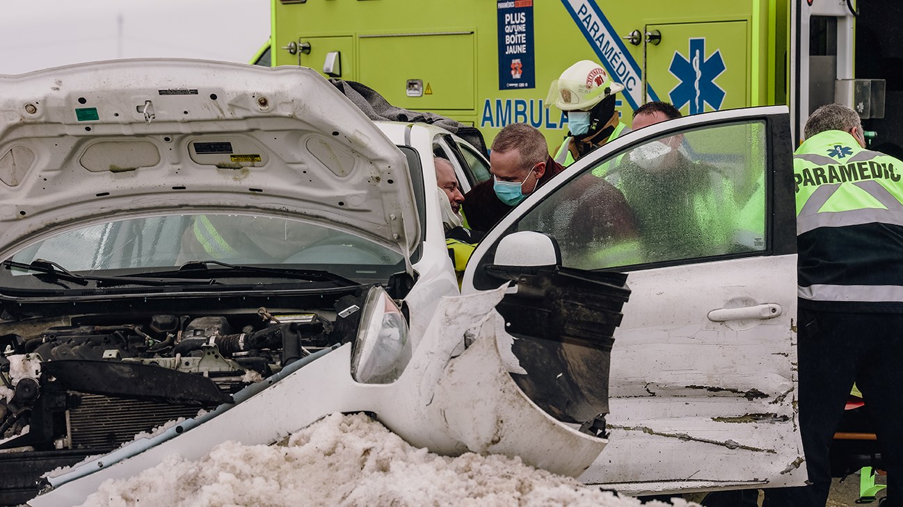 Accident à Saint-Clet entre deux véhicules