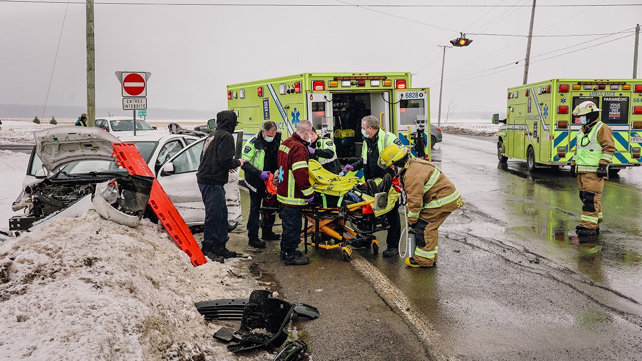 Accident à Saint-Clet entre deux véhicules