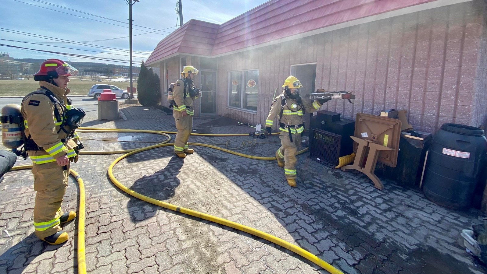 Un feu dans un restaurant de Rigaud