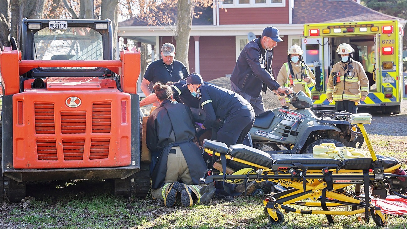 Accident de VTT à reculons à Rivière-Beaudette
