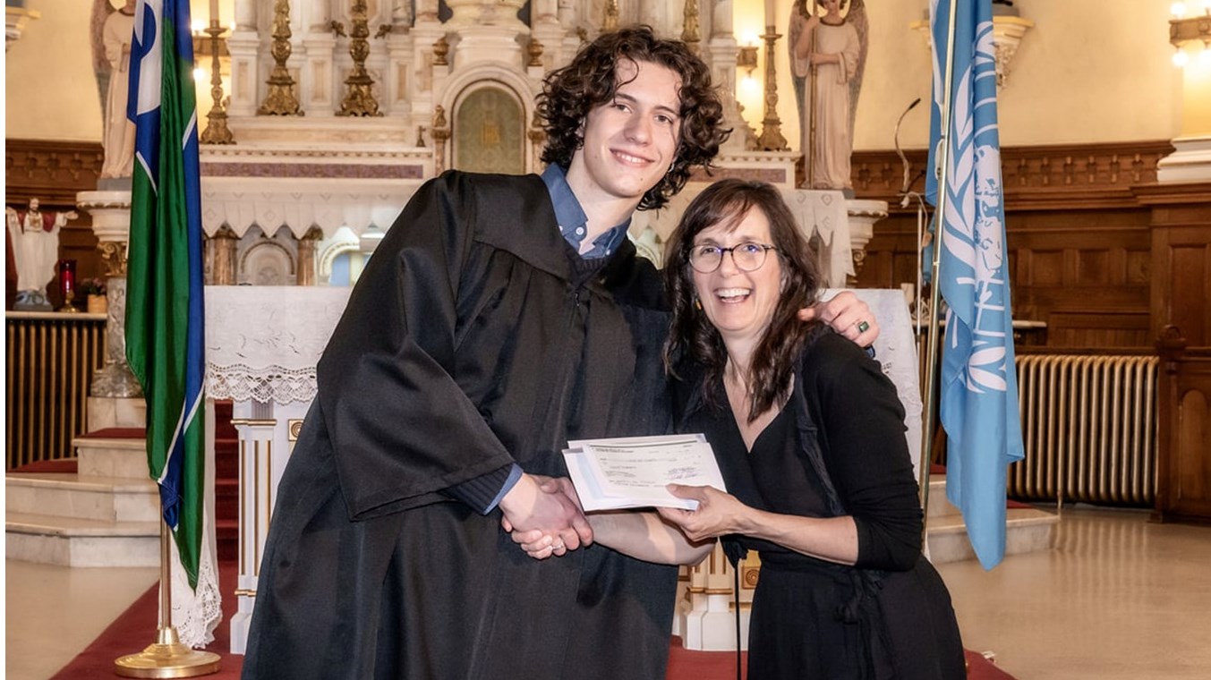 Gabriel Campopiano et Josiane Farand, vice-présidente du CACVS - secteur économique