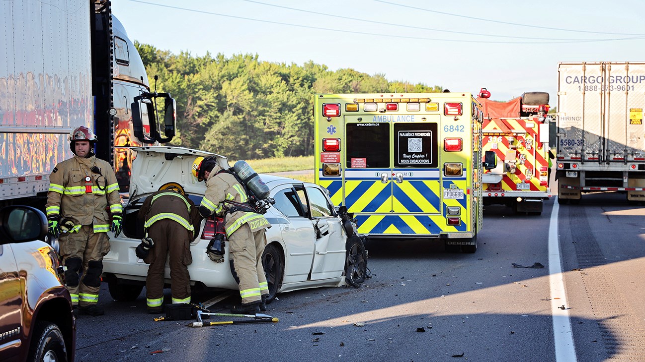 Une collision cause une importante congestion sur l’A-20