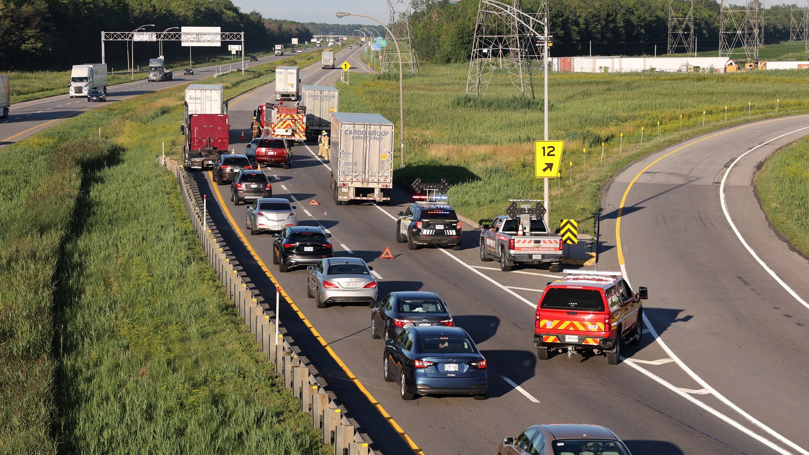 Une collision cause une importante congestion sur l’A-20