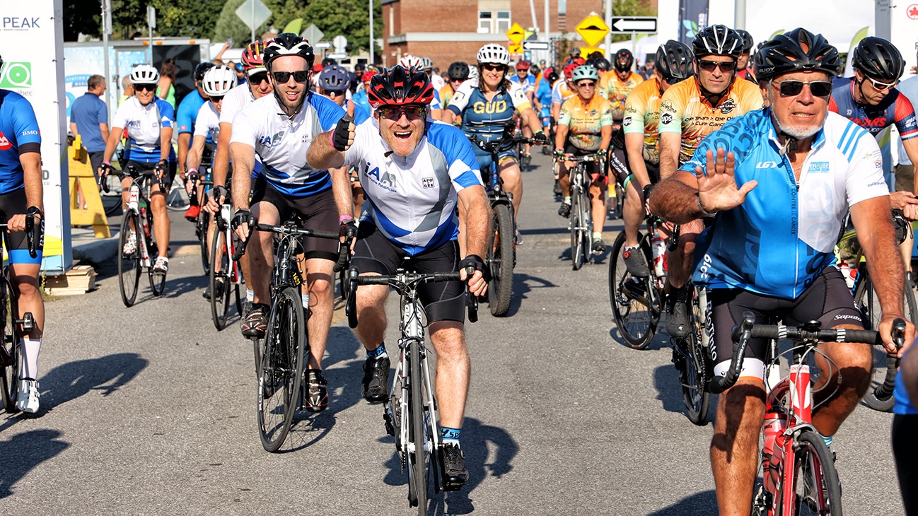 Les cyclistes prennent d'assaut Vaudreuil-Soulanges pour une bonne cause