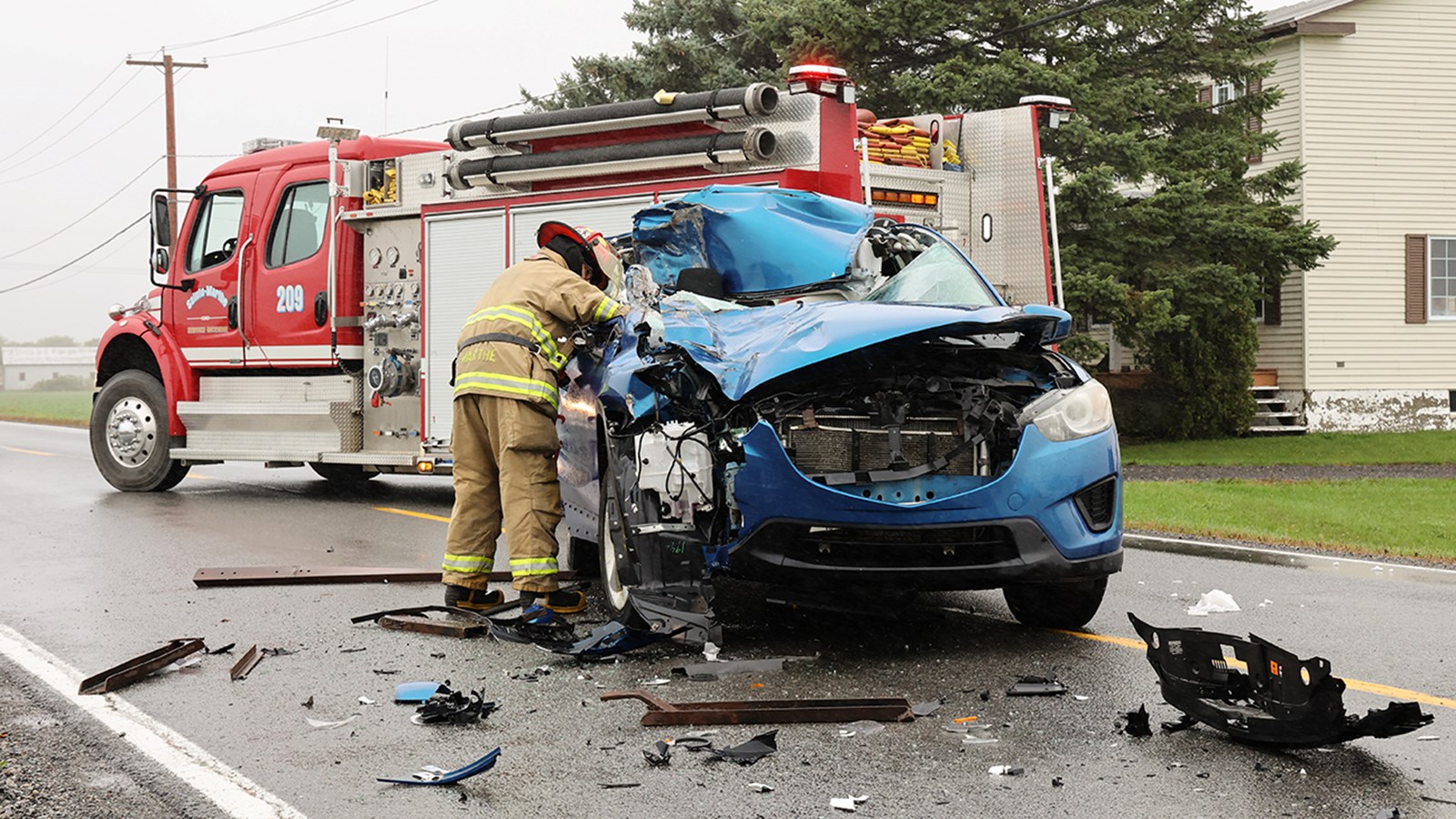 Plus de peur que de mal pour un père et sa fille de deux ans ce matin