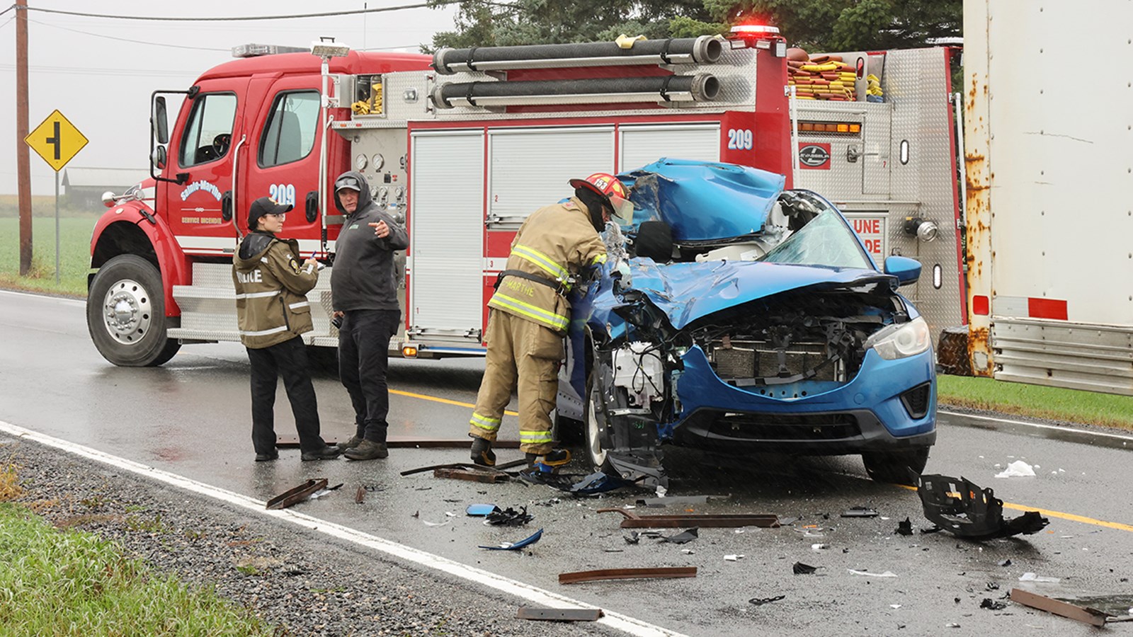 Plus de peur que de mal pour un père et sa fille de deux ans ce matin
