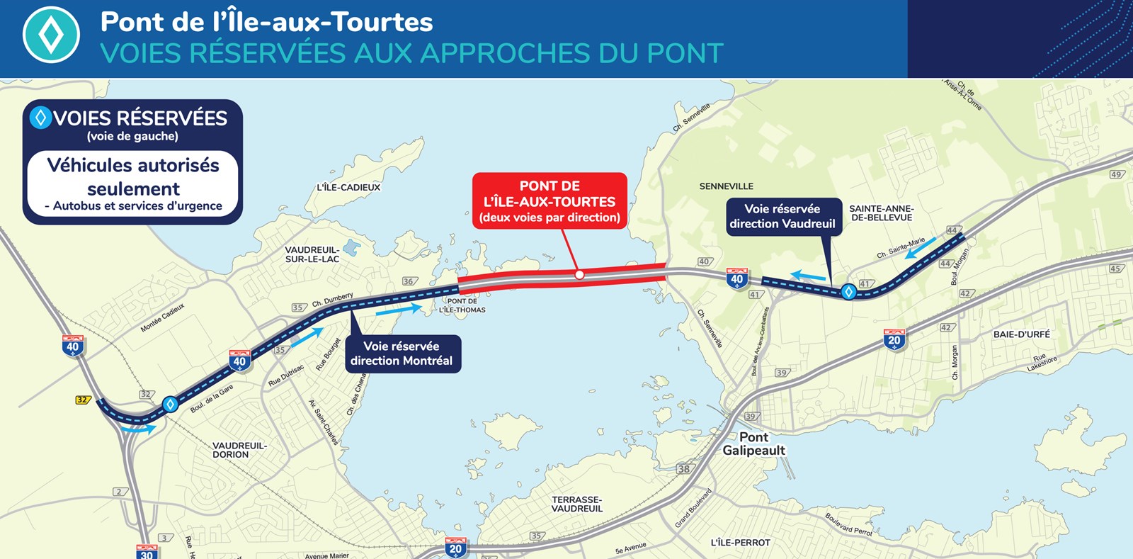 Une autre fin de semaine de fermeture sur l'autoroute 40