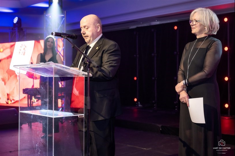 Les présidents d'honneur, Gilles Hébert et Marie Caron