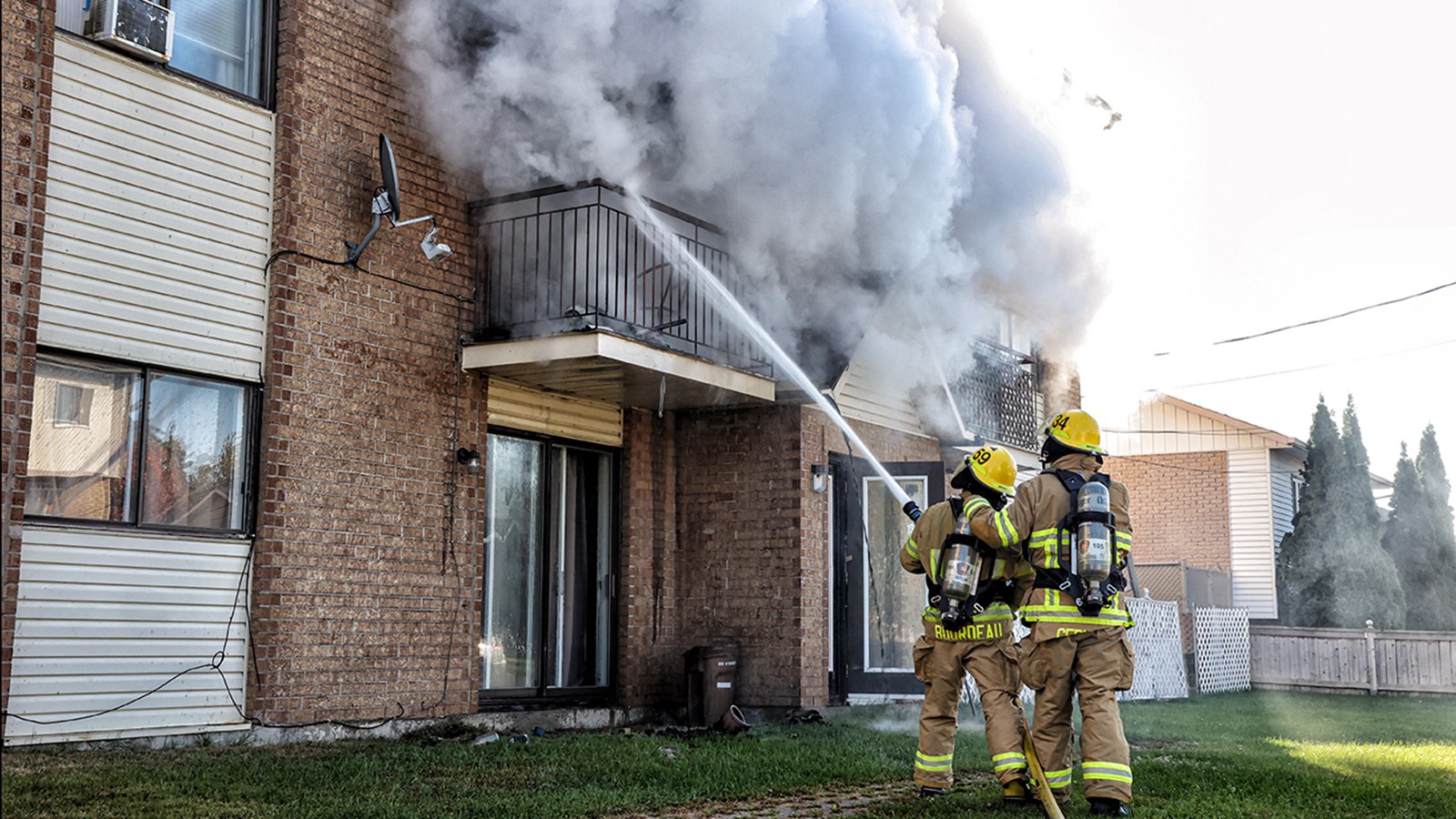 Les pompiers de Salaberry-de-Valleyfield interviennent à Les Coteaux