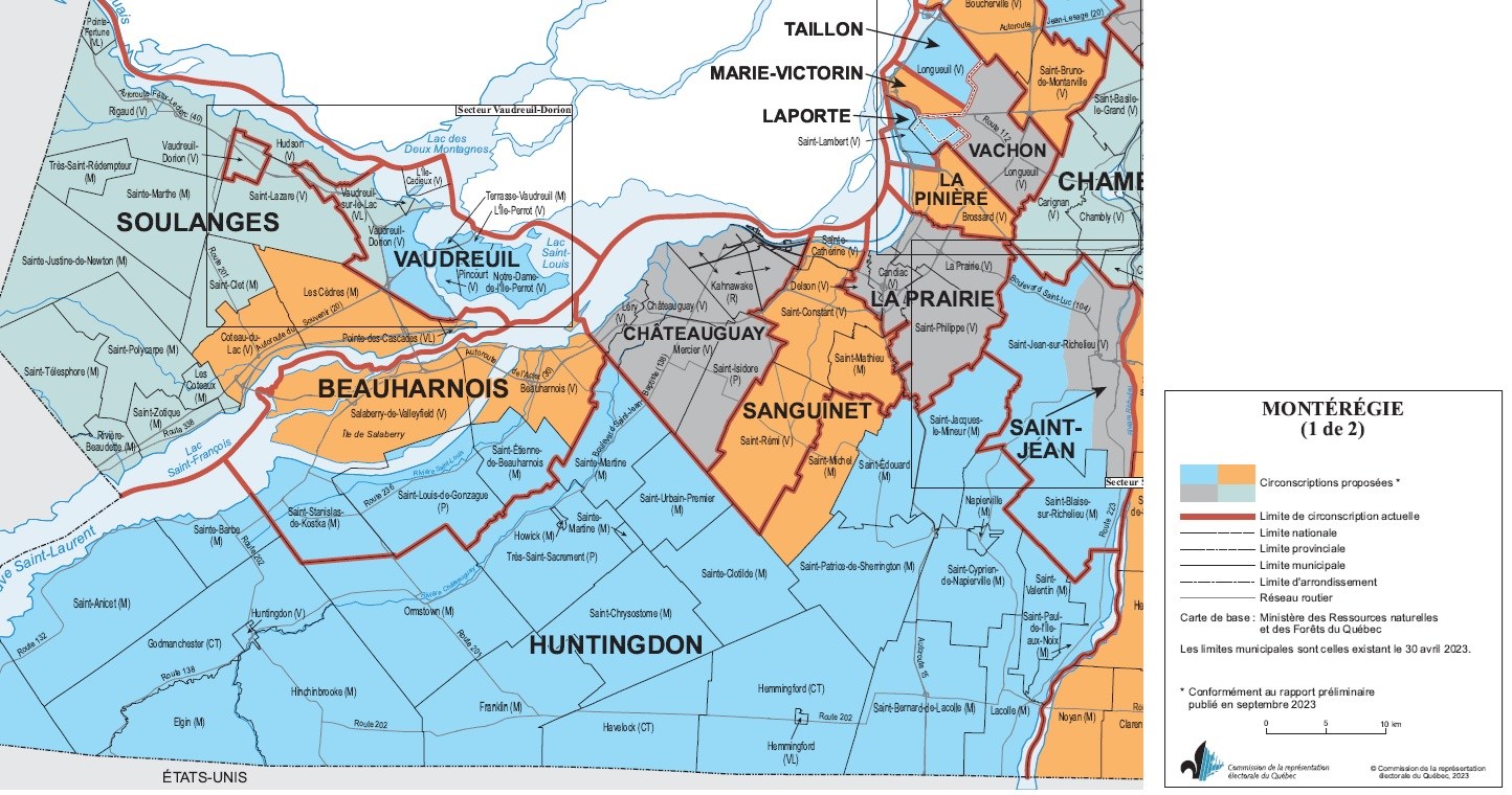 La MRC de Beauharnois-Salaberry s'oppose au redécoupage de la carte électorale