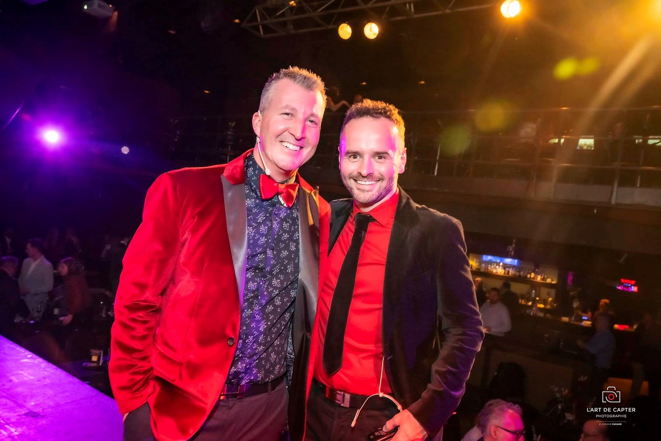 Mathieu Miljours, directeur général de la CCIV et Michel Maxime Legault, animateur de la soirée des Axents