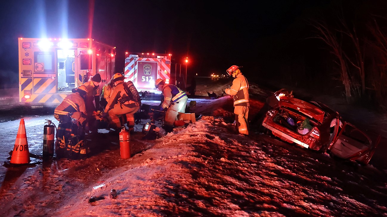 Violente sortie de route à Vaudreuil-Dorion